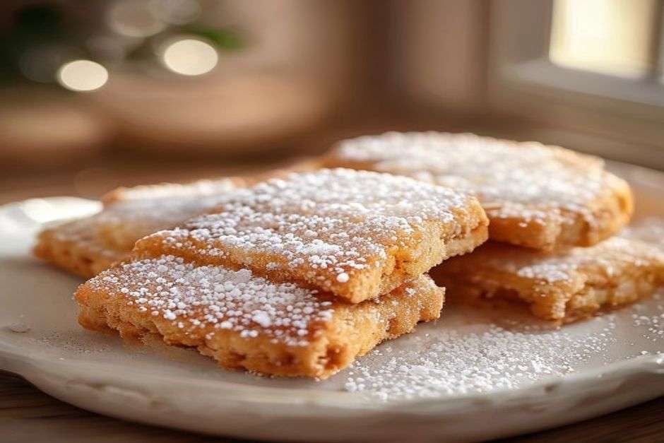 Classic shortbread fingers dusted with sugar